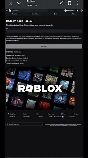 Tutorial Top up Robux untuk Roblox aman,murah,mudah. #roblox #codashop #gameplay