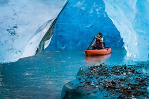 3.5K views · 112 reactions | Check out this intense scene at we kayak INSIDE a newly formed Glacial cave in Alaska! Binge Watch the Full Travel Series for Free right now: https://www.youtube.com/watch?v=VyKgSnlOayM&index=1&list=PL3-CFitnEZXo0tRt7OAzsquQK7KUw79Hx #Alaska #kayaking #glaciers | Kombi Life | Facebook