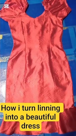 how I turn lining into a beautiful dress.#sewing #short