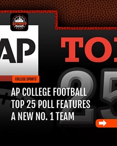 AP College Football Top 25 poll features a new No. 1 team
