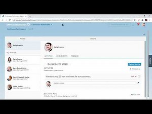 SuccessFactors Continuous Performance - How to add an activity