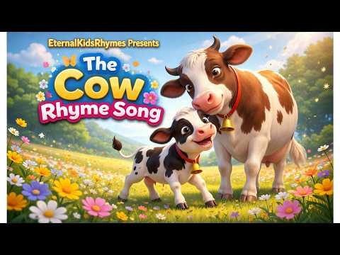 The Cow Rhyme Song | Fun Animal Song for Kids | Nursery Rhymes by EternalKidsRhymes