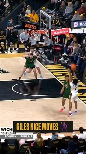 American Conference on Instagram: "Kenyon Giles with the nice moves for the bucket! 🕺🏽 📺 | ESPN+ #BuiltToRise x @goshockersmbb"