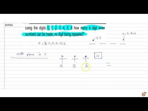 Using the digits 0, 1, 2, 3, 4, 5, 6 how many 4 digit even numbers can be made, no digit bein
