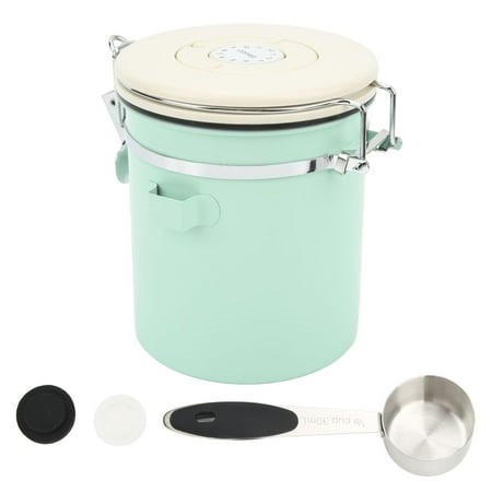 Coffee Canister Mint Green Food Grade Stainless Steel Airtight Coffee Container with Scoop Date Wheel for Tea Nuts 1.5L - Walmart.ca