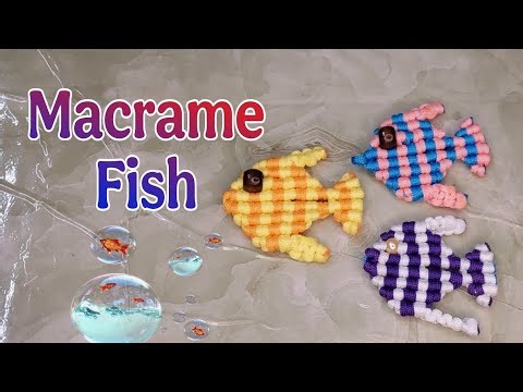 #Macrame Fish 🐟 # Fish 🐟 key 🔑 chain # fridge Decor Fish 🐟 magnet 🧲 #coaster design Macrame Fish🐟✨