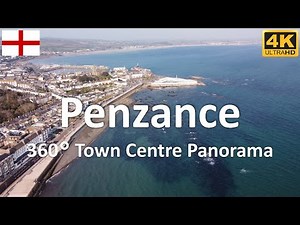 Penzance - Town Centre Panorama | Cornwall | England | UK - 4k 360°