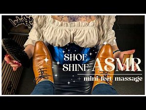 [No Talking] ASMR Shoe Shine & Relaxing Foot Massage (Satisfying Leather Care)