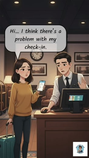 🏨 Hotel Check-In Problem – Simple English Dialogue | Learn English in Context #englishconversation