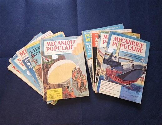 Lot of 10 Popular Mechanics Magazines From the 1950s/60s, Collection French Version, Vintage Magazine, Mid-century Inventions - Etsy