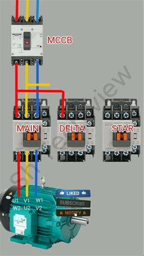Star Delta Starter Connection #shorts #youtubeshorts #motor