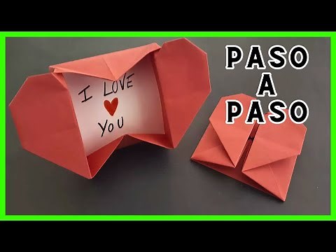 How to make a paper Heart Box and envelope - Origami