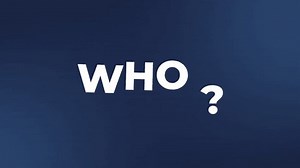 Who question animated text with texture on chalkboard. Asking who with question mark. Loop movement motion text.