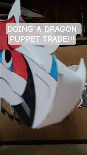 doing a dragon puppet trade!! #dragonpuppets #paperart #puppet