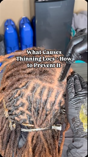 ❗️Thinning Locs? Here’s Why How to Prevent It ⁣ ⁣ If your locs are thinning, it’s not always about genetics, your habits play a big role too 👇🏽⁣ ⁣ 🚫 Tight styles too often 🚫 Inconsistent maintenance 🚫 Product buildup clogging follicles 🚫 Not moisturizing the scalp 🚫 Excessive manipulation or retwisting too often⁣ ✨ Prevention Tips: ✅ Moisturize your scalp regularly (use my Nourishing Herbal Hair Elixir) ✅ Retwist only when needed — not too soon, not too late ✅ Avoid tight styles & tension