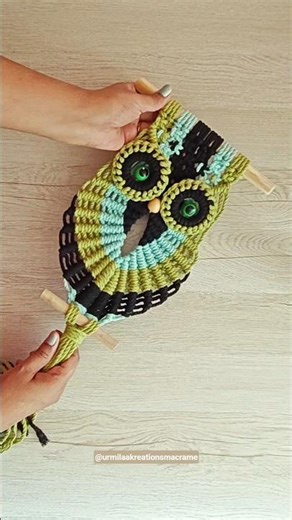 Macrame Owl Wall Hanging 🦉 || home decor #youtubeshorts #shorts #funny #diy