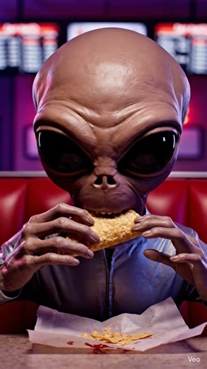 Alien eating a Taco 🌮