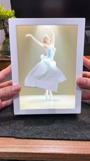 ▶️ Ballet Girl Lighted Tissue Box – soft light, awkward problem solved ( # 3111 )