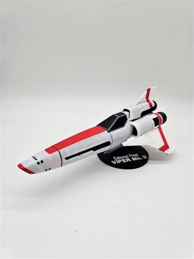 BSG Viper Mk2 | 3D Printed Starfighter Replica | Ship With Stand 11 Inch - Etsy Australia
