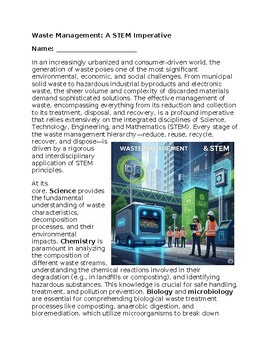 Waste Management & STEM - No Prep - Worksheet - 100% Editable