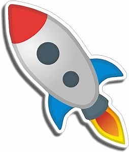 Rocket Ship to The Moon Sticker Custom Vinyl Stocks Stonks GME Diamond Hands Money