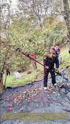 Fruit Harvesting Hack: How Vibration Shakes Trees Clean in Seconds