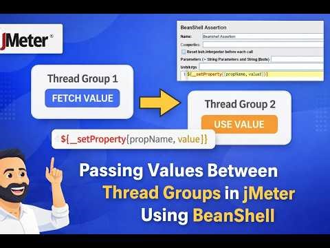 Pass Tokens Between JMeter Thread Groups In Seconds | setProperty() Trick 🔥