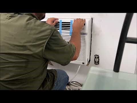 HOW TO install a BIG WINDOW UNIT air conditioner 24,500 BTU AC LG diy