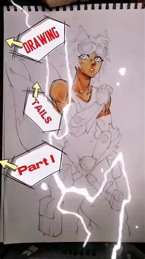 drawing Tails part I #art #anime #animeart #animedrawing