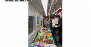 The man behind the viral BART Thanksgiving dinner