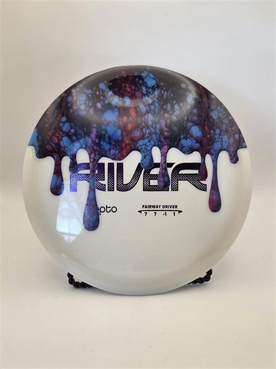 Custom Dyed Latitude 64 Opto River - Purple & Blue Drip Dye - 176g Fairway Driver - Etsy