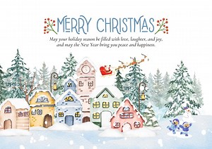 SNOWY CHRISTMAS CARD - Etsy