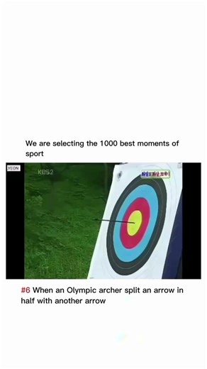 when an olypic archer split an arrow in half with another arrow