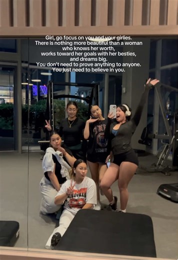 Girlies Activity Idea 💡 💕: group workout got us accountable 🤝🏻 we got to exercise our bodies, spend time together, and clean/laundry to improve our well-being 🤍 also i havnt gone to the gym in a while so having your girls to hold me accountable did the trick 💪🏻 having workout buddies can help improve habits and systems 🏋🏻‍♀️ #girlhood #gymtok #social #gymgirls #fyp @Mary @shandaarchives @cassi @$ @shanda