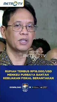 Rupiah Rp18.000/USD, Purbaya Bantah Karena Kebijakan Fiskal Berantakan #shorts #rupiah #purbaya