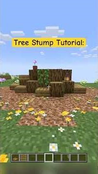 Tree Stump Tutorial 🌳 #Minecraft #MinecraftTutorial #MinecraftBuilds
