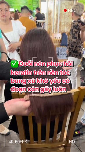 Duỗi nén phục hồi keratin cho tóc yếu