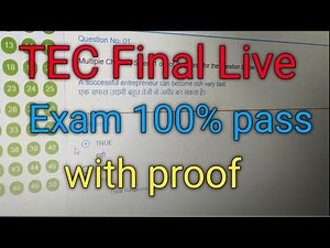 TEC Final Exam Live Pass With Proof - tec exam questions and answer | csc tec exam kaise pass kare.