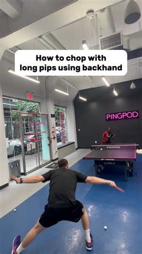 23K views · 40 reactions | How to chop with long pips on the backhand tutorial. | PINGPOD | Facebook