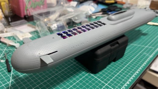 1:350 台风级潜艇rc 伸缩舵加潜射功能