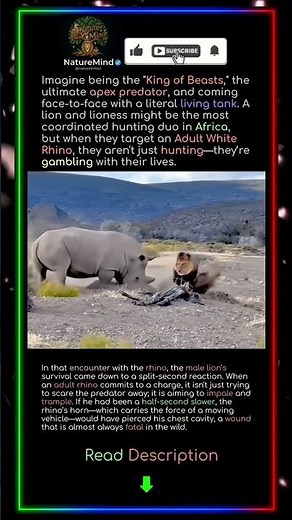The Tank of the Savanna: Rhino vs. The Pride! 🦏🦁 #omg #viral #nature #animalfacts #facts