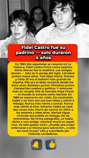 Fidel Castro fue su padrino — solo duraron 4 años #Marisol #historiasdevida #España