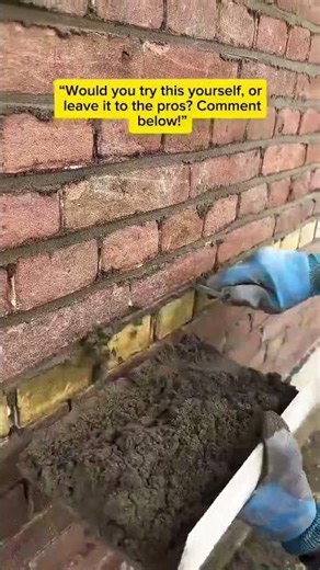 Perfect Brick Joint Finishing That Looks So Satisfying! 🔥 #Shorts