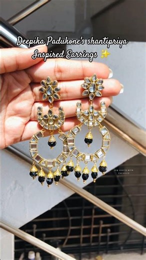 Deepika Padukone shantipriya Inspired Earrings ✨ #diy #shorts #shortsfeed #earrings