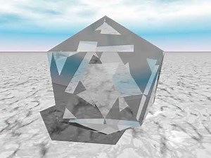 Rotating transparent icosahedron