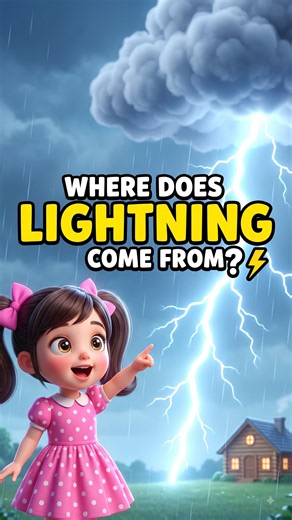 ⚡ Where Does Lightning Come From? 🌩️ | Amazing Science for Kids! #shorts #kids#kidsvideo #light