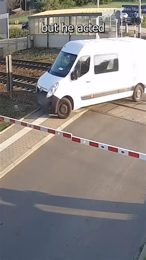 Driver Barely Misses Train