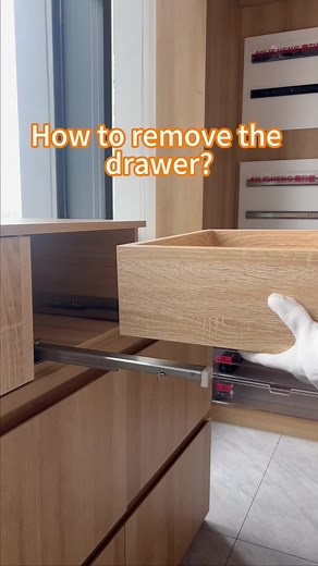 How to remove the drawer? #furniturehardware #drawersystem #cabinethardware #hardwares #kitchendrawer