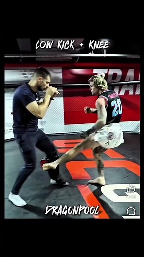 Low kick and knee #streetdefence #selfdenfense #muaythai