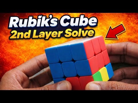 Rubik’s Cube 2nd Layer Solve in Easy Way | Beginners Tutorial 🔥